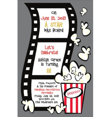 Movie Invitations, Movie Time, Printswell